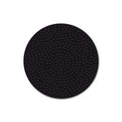 Oklahoma Circle Black Glitter Effect Rubber Coaster (round)  by Mariart