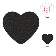 Oklahoma Circle Black Glitter Effect Playing Cards (heart)  by Mariart