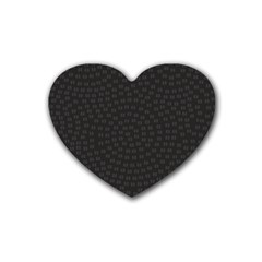 Oklahoma Circle Black Glitter Effect Rubber Coaster (heart)  by Mariart