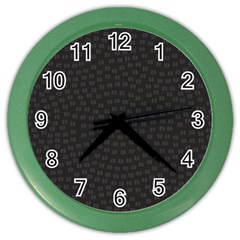 Oklahoma Circle Black Glitter Effect Color Wall Clocks by Mariart