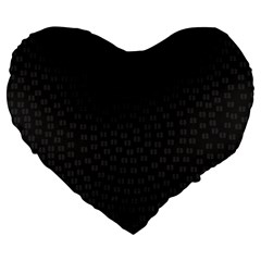 Oklahoma Circle Black Glitter Effect Large 19  Premium Heart Shape Cushions by Mariart