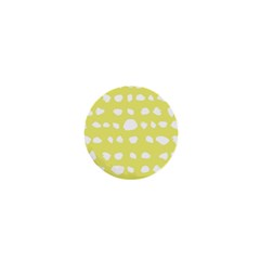 Polkadot White Yellow 1  Mini Magnets by Mariart