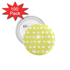 Polkadot White Yellow 1 75  Buttons (100 Pack)  by Mariart