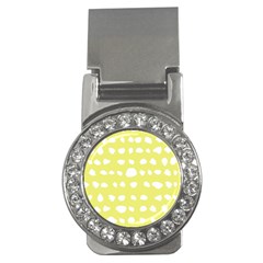 Polkadot White Yellow Money Clips (cz)  by Mariart