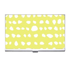 Polkadot White Yellow Business Card Holders by Mariart