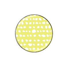 Polkadot White Yellow Hat Clip Ball Marker (4 Pack) by Mariart