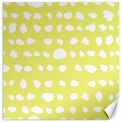 Polkadot White Yellow Canvas 20  X 20   by Mariart