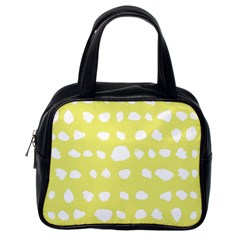 Polkadot White Yellow Classic Handbags (one Side) by Mariart