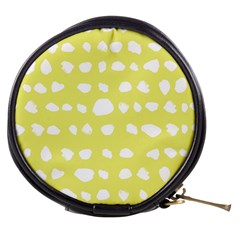 Polkadot White Yellow Mini Makeup Bags by Mariart