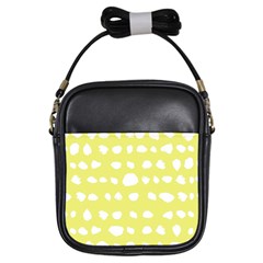 Polkadot White Yellow Girls Sling Bags by Mariart