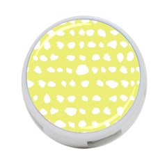 Polkadot White Yellow 4-port Usb Hub (one Side) by Mariart