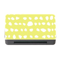 Polkadot White Yellow Memory Card Reader With Cf by Mariart