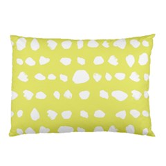 Polkadot White Yellow Pillow Case (two Sides) by Mariart