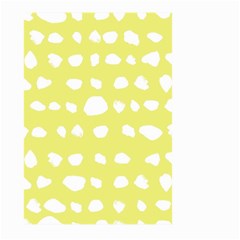 Polkadot White Yellow Large Garden Flag (two Sides) by Mariart