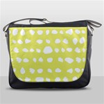 Polkadot White Yellow Messenger Bags Front