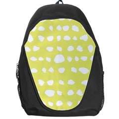 Polkadot White Yellow Backpack Bag by Mariart