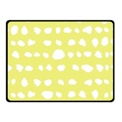 Polkadot White Yellow Double Sided Fleece Blanket (small)  by Mariart