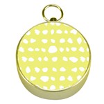 Polkadot White Yellow Gold Compasses Front