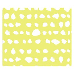 Polkadot White Yellow Double Sided Flano Blanket (small)  by Mariart