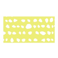 Polkadot White Yellow Satin Wrap by Mariart