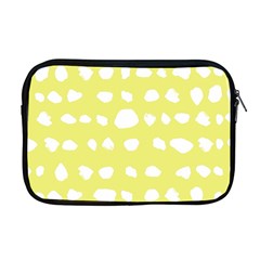 Polkadot White Yellow Apple Macbook Pro 17  Zipper Case