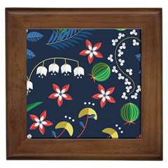 Origami Flower Floral Star Leaf Framed Tiles by Mariart