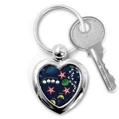 Origami Flower Floral Star Leaf Key Chains (heart) 