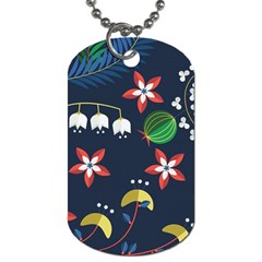 Origami Flower Floral Star Leaf Dog Tag (one Side) by Mariart