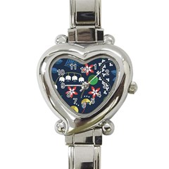 Origami Flower Floral Star Leaf Heart Italian Charm Watch by Mariart