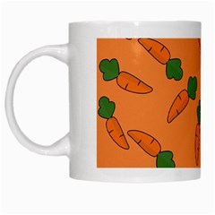 Carrot Pattern White Mugs by Valentinaart