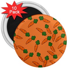 Carrot Pattern 3  Magnets (10 Pack) 