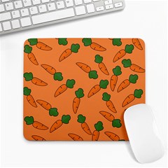 Carrot Pattern Large Mousepads by Valentinaart