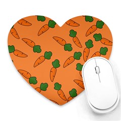 Carrot Pattern Heart Mousepads by Valentinaart