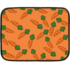 Carrot Pattern Fleece Blanket (mini) by Valentinaart