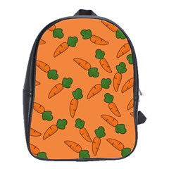 Carrot Pattern School Bags(large)  by Valentinaart