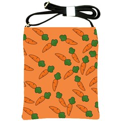 Carrot Pattern Shoulder Sling Bags by Valentinaart