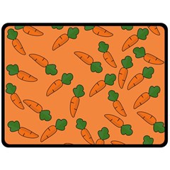 Carrot Pattern Fleece Blanket (large)  by Valentinaart