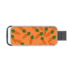 Carrot Pattern Portable Usb Flash (one Side) by Valentinaart