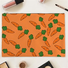 Carrot Pattern Cosmetic Bag (xxl)  by Valentinaart