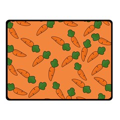 Carrot Pattern Double Sided Fleece Blanket (small)  by Valentinaart