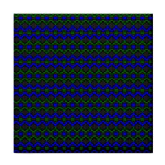 Split Diamond Blue Green Woven Fabric Tile Coasters by Mariart