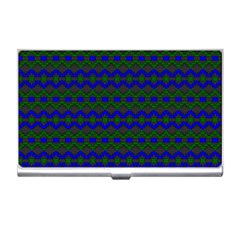 Split Diamond Blue Green Woven Fabric Business Card Holders by Mariart