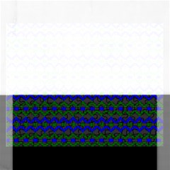 Split Diamond Blue Green Woven Fabric Rectangular Jigsaw Puzzl by Mariart