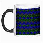 Split Diamond Blue Green Woven Fabric Morph Mugs Left