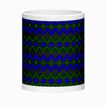 Split Diamond Blue Green Woven Fabric Morph Mugs Center