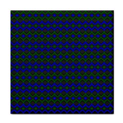 Split Diamond Blue Green Woven Fabric Face Towel by Mariart