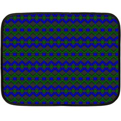 Split Diamond Blue Green Woven Fabric Fleece Blanket (mini) by Mariart