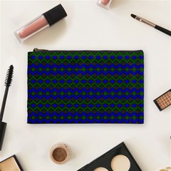 Split Diamond Blue Green Woven Fabric Cosmetic Bag (medium)  by Mariart