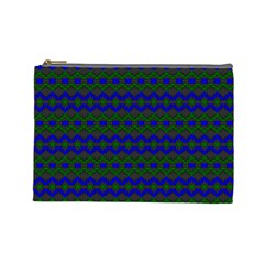 Split Diamond Blue Green Woven Fabric Cosmetic Bag (large)  by Mariart