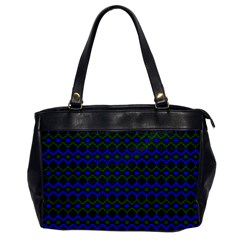 Split Diamond Blue Green Woven Fabric Office Handbags by Mariart